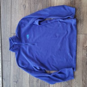 Mens blue Northface half Zip pull over The North Face